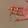 Pendientes de mariposa dorada "Amor fluido" 2024. Nuevos y explosivos pendientes de borlas de lujo, ligeros y de alta gama para mujer.