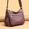 Bolso de Mujer de Cuero Genuino 2024 Nuevo Versátil Gran Capacidad Bolso de Madre Bolso de Hombro Crossbody de Cuero Suave para Mujeres de Mediana Edad