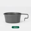 Juego de Platos Negros Portátiles para Exteriores Acero Inoxidable Retro Tazón Sierra Recubierto de Titanio Estilo Lujo Ligero Vajilla Negra Mate