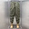 Pantalones Cargo Finos Nuevos Primavera/Verano, Pantalones Casuales Rectos Holgados para Hombre, Multibolsillos, Nuevo Estilo Japonés para Hombres de Mediana Edad y Mayores