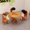 Casa de Niños Transfronteriza Muebles Miniatura Cocina Adornos de Simulación Casa de Muñecas Mesa Redonda Mesa de Comedor Escena Miniatura Niña
