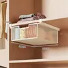 Caja de almacenamiento colgante para ropa interior, un organizador mágico para prendas íntimas, estante de almacenamiento en capas para armario, caja de ropa interior extraíble dentro del armario