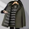Nueva chaqueta de mezcla de algodón y lana para hombres de mediana edad y mayores, abrigo de algodón casual engrosado de invierno para hombres, ropa exterior de invierno, transfronterizo