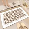 Alfombra de Piso Absorbente Moderna y Sencilla para Baño, Alfombrilla Antideslizante de Secado Rápido para Baño, Alfombra para Entrada de Dormitorio