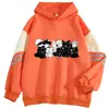 Sudadera con capucha de bloque de color transfronteriza 2024 Estampado de personaje de anime Sudadera con capucha Pulóver Sudadera Casual Holgada Top de Venta Caliente Venta al por mayor