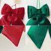 2026 Nuevo Adorno de Árbol de Navidad con Lazo de Doble Oreja de Terciopelo Decoraciones Navideñas DIY Adornos para Colgar en Ventanas Venta al por Mayor