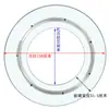 Estufa de Inducción con Plato Giratorio de Vidrio Templado, Olla Caliente con Batería, Anillo de Acero Giratorio Hueco, Cubierta de Mesa Redonda