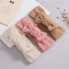 Nova Faixa de Cabelo Estilo Laço Bebê Faixa Elástica de Nylon Veludo de Imitação de Cordeiro Faixa de Cabeça para Bebê Comércio Exterior Transfronteiriço Atacado