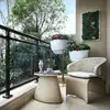 Muebles de Exterior Simple Moderno Multifuncional Imitación Ratán Jardín Patio Balcón Hotel Muebles de Ingeniería Mesa y Silla de Ratán para Balcón