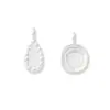 Colgante de gota de agua geométrica de precisión chapado en plata S925, placa redonda, colgante sin importar, pulsera DIY, collar, accesorios de plata