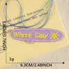 En Stock Nuevo Etiqueta Bordada Transfronteriza Divertido Dibujo Animado Inglés Parche de Galleta En Stock Parche Bordado Accesorios Parche de Tela DIY