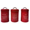 Tarro sellado de tres piezas de hierro para almacenamiento, juego individual, tarro de metal para té, tarro de hierro para almacenamiento, cocina, café, venta al por mayor