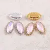 Moca Proteína Ojo de Caballo Borde Garra Diamante Cristal Hebilla Cristales de Colores Vidrio de Cristal DIY Accesorios para Vestido de Novia Piedra Cosida a Mano