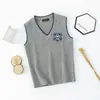 Colete de Tricô Infantil Novo Outono/Inverno 2025 Bebê Gola V Pequeno Fresco Quente Estilo College Colete Atacado