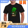 Calle 2025. Día de San Patricio Producto Nuevo Estampado de Trébol Corazón Unisex Holgado Sudadera Camiseta de Manga Corta Redonda