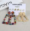 Set de Aretes de Aro con Perlas para Mujer Pendientes Geométricos Pendiente Círculo