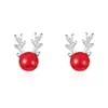 Brincos de Natal Europeus e Americanos Coloridos Gota de Óleo Moda Desenho Animado Árvore de Natal Floco de Neve Veado Pingente Brincos de Festa de Natal