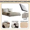Cama tapizada de tela estilo nube en color crema para dormitorio principal, cama matrimonial con tela de terciopelo de oso, extraíble y lavable, cama de boda tapizada suave para uso doméstico