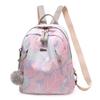 2024 nueva tela de nylon casual artística para ir al trabajo simple personalidad color caramelo mochila bolsa de mujer venta directa de fábrica