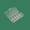Caja de Almacenamiento Transparente de Plástico PP Fijo de 10 Compartimentos Caja Organizadora de Herramientas de Ferretería Caja de Embalaje de Accesorios para Equipo de Pesca con Hebilla de Cinco Garras