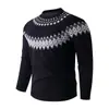 Comércio Exterior Transfronteiriço Outono e Inverno Suéter Masculino Gola Alta Americano Retrô Casual Estilo Preguiçoso Malha Jacquard Camada Base Suéter