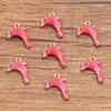 10 Colgantes de Acero Inoxidable Multicolor Dorado de Doble Cara con Goteo de Aceite para Peces, Cangrejos, Delfines, Corales, Caballitos de Mar DIY para Viajes de Commuting a la Moda
