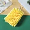 Pano de Mão Pendurável Absorvente de Água Secagem Rápida Fofo Pano de Mão para Cozinha Chenille Pano de Mão Quadrado Espessado Pano Doméstico