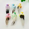 Pájaro de espuma sintética con plumas, modelo, set creativo para jardín y patio, decoración para jardín de infantes, pájaro de pudín sintético