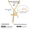 Wanxing Mejor Vendido Europeo y Americano Acero Inoxidable Oro de 18 Quilates Circonita Blanca Collar con Colgante de Cruz Accesorios Personalizados Joyería Transfronteriza