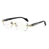 Gafas para Miopía Cambia-Color Sensibles a la Luz Sin Montura Moda Corte Angular Moda Anti-Luz Azul Metal Alta Definición Transfronterizo Retro Gafas para Miopía