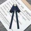 Gravata Borboleta Estilo Coreano Fivela Pin para Mulheres Broche de Corsage Tendência Novo Estilo Camisa Broche Decorativo para Gola Fita Gravata Borboleta Pequena