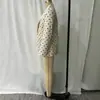Blazer Feminino Longo de Bolinhas Sem Botões, Estiloso, Moda 2026, Europeu e Americano, Venda por Atacado na Amazon