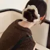 Diadema de Lana Estilo Perezoso para Mujer, Diadema de Alta Gama para Recoger la Mitad del Cabello en la Parte Posterior de la Cabeza, Accesorios Coreanos para el Cabello de Otoño e Invierno