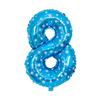Balão digital azul rosa de 32 polegadas para aniversário de bebê 100 Dias decoração de festa balão de alumínio