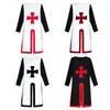 Traje de Cruzado Medieval Casaco de Cavaleiro Manto Traje Renascentista Cosplay Role Play