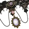 Collar de Novia Retro Transfronterizo Europeo y Americano, Gargantilla de Encaje Moderna y Creativa, Cadena para Clavícula Calada, Joyería de Accesorio para Vestido