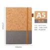 Cuaderno de Oficina de Negocios Transfronterizos A5, Bloc de Notas Engrosado de Paja de Trigo, Logo Personalizable, Cuaderno con Correa Simple al por Mayor