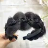 Peluca para Mujer con Cinta Mágica, Diadema Trenzada, Trenza de Espina de Pescado de Corona Alta, Diadema Magnética, Accesorio para el Cabello de Diadema Estilo Coreano
