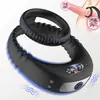 Anel de bloqueio vibratório de silicone para pênis Mi Mao, anel de massagem compartilhado, anel de diamante, anel duplo, anel de bloqueio de restrição de pênis