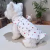 Colete para cachorro com estampa de borboleta e rosa branca, roupas para pet para Teddy, Bichon, Poodle, gato, Lulu da Pomerânia, roupas de primavera e verão