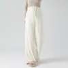 Calça cinza cor de arroz para gestante, novo estilo verão 2026, calça de moletom casual de perna reta, calça esportiva de perna larga para primavera e outono