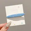 Grampo de cabelo elegante e requintado para mulheres, grampo lateral fofo dopamina, presilha, grampo de franja com laço lateral de verão