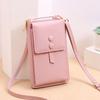 Lonny saco de telefone móvel cross-border nova moda coreana senhoras pu carteira comércio exterior simples flip messenger saco