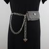 2022 nuevo estilo Chanel cadena de cintura bolsa de cintura camisa vestido decorativo diseño de nicho Cuadros borla destello Cinturón de diamantes