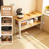 Cozinha, panela multifuncional, forno, micro-ondas, prateleira, piso simples, rack de armazenamento multicamadas, rack de armazenamento doméstico