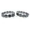 Azulejos de Mahjong de Piedra Biliar Negra No Magnética al por Mayor Más Pulseras de Cuentas, Pulseras Unisex, Pulseras de Salud, Accesorios para Joyería DIY