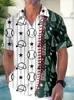 Camisa Hawaiana Estampada con Degradado de Color Primavera y Verano para Hombre Vacaciones Playa Comercio Transfronterizo Fabricante Camisa de Manga Corta de Verano