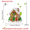 Adornos planos acrílicos 2D de Santa Claus y muñeco de nieve más vendidos transfronterizos, adornos colgantes decorativos con temática navideña