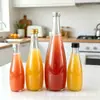 Copo de Vinho de Frutas Transparente Criativo Garrafa Selada 330ml Tampa de Alumínio Garrafa Dispensadora de Suco e Bebidas Garrafa de Alto Padrão Atacado
