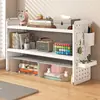 Prateleira de Armazenamento para Mesa, Painel Perfurado Estante de Mesa, Organizador de Ferro para Escritório Estudante, Multi-Camada Ajustável